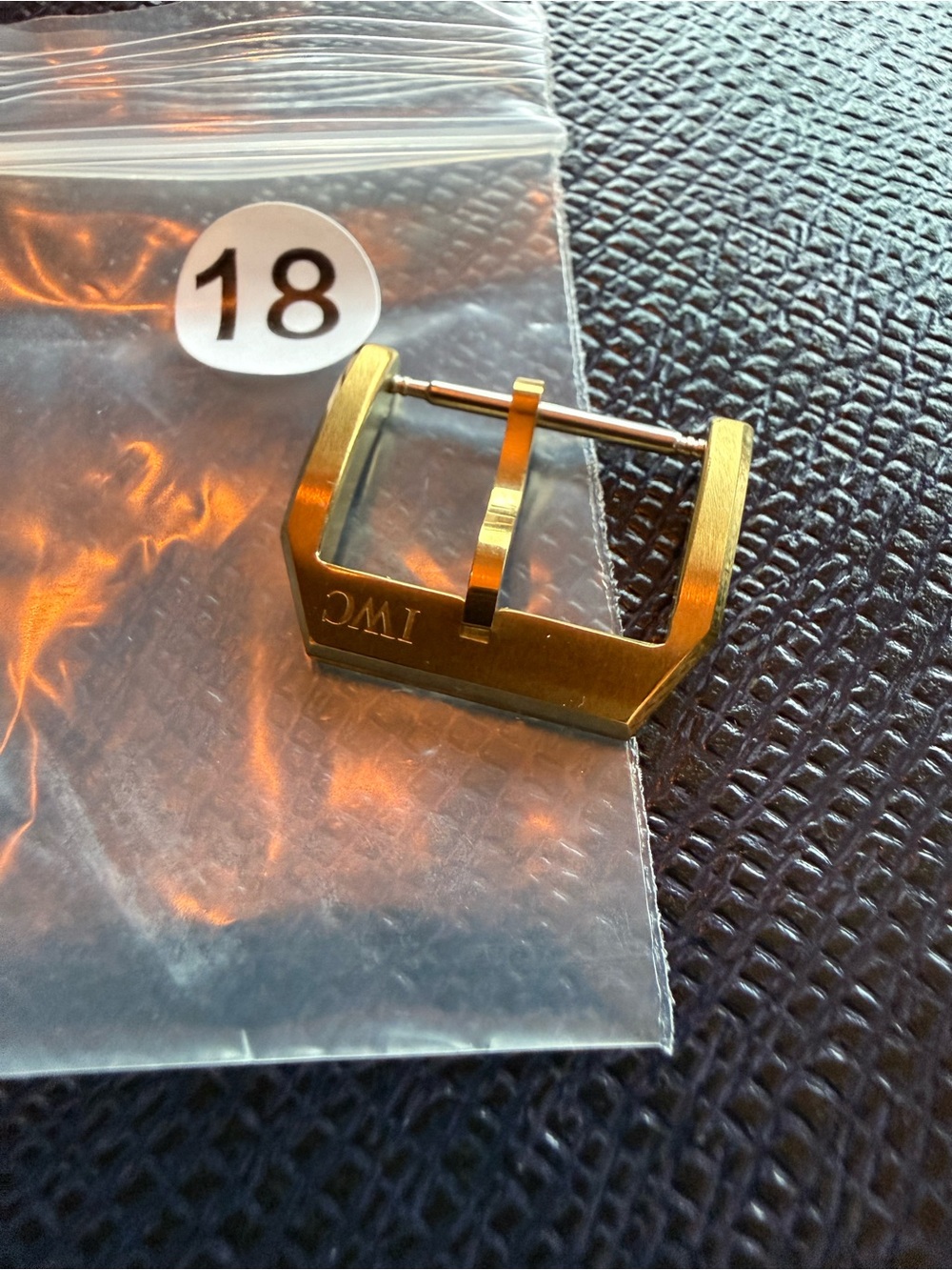 Genuine IWC 18mm Gold Tone Watch Buckle